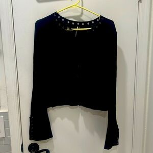 Black long sleeve bell like top